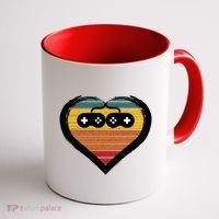 Retro Gamer Heart Coffee Mug thumb 1