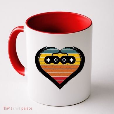 Retro Gamer Heart Coffee Mug