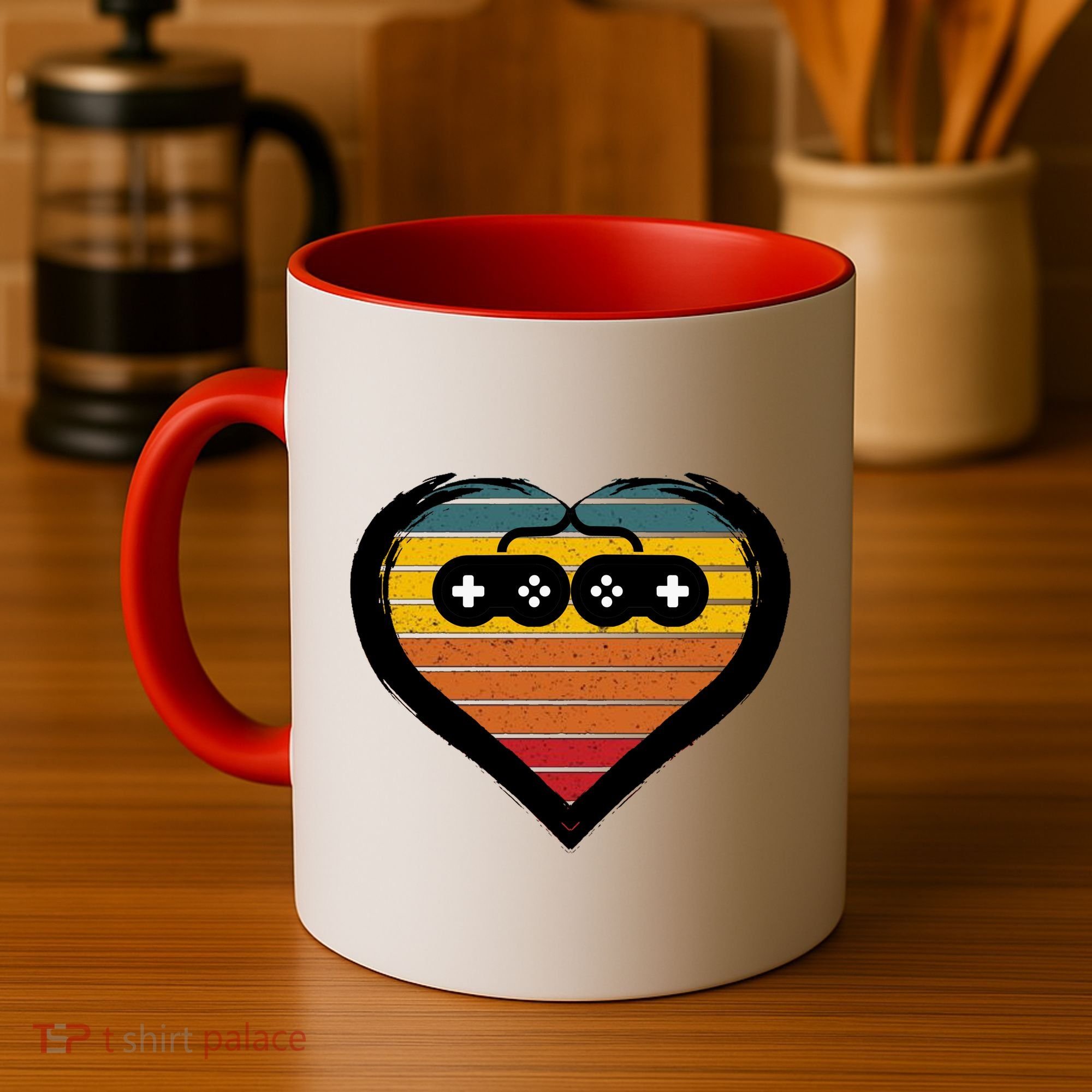 Retro Gamer Heart Coffee Mug