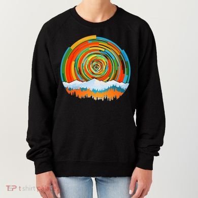 Retro Geometric Sunrise Women's Sweatshirt