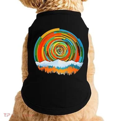Retro Geometric Sunrise Doggie Tank