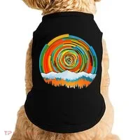Retro Geometric Sunrise Doggie Tank thumb 0