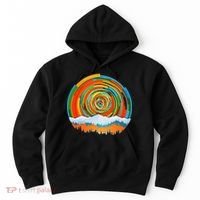 Retro Geometric Sunrise Hoodie thumb 0
