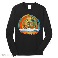 Retro Geometric Sunrise Long Sleeve Shirt thumb 0