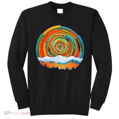 Retro Geometric Sunrise Sweatshirt