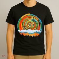 Retro Geometric Sunrise T-Shirt thumb 3