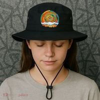 Retro Geometric Sunrise Bucket Hat thumb 3