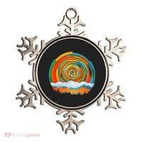 Retro Geometric Sunrise Ornament thumb 0