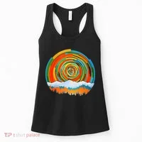 Retro Geometric Sunrise Women's Tank Top thumb 0