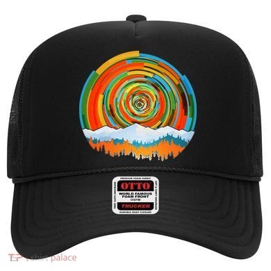Retro Geometric Sunrise Hat
