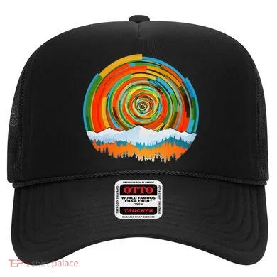 Retro Geometric Sunrise Hat