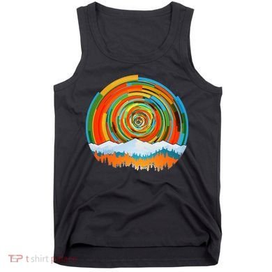 Retro Geometric Sunrise Tank Top