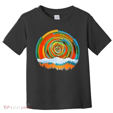 Retro Geometric Sunrise Toddler T-Shirt