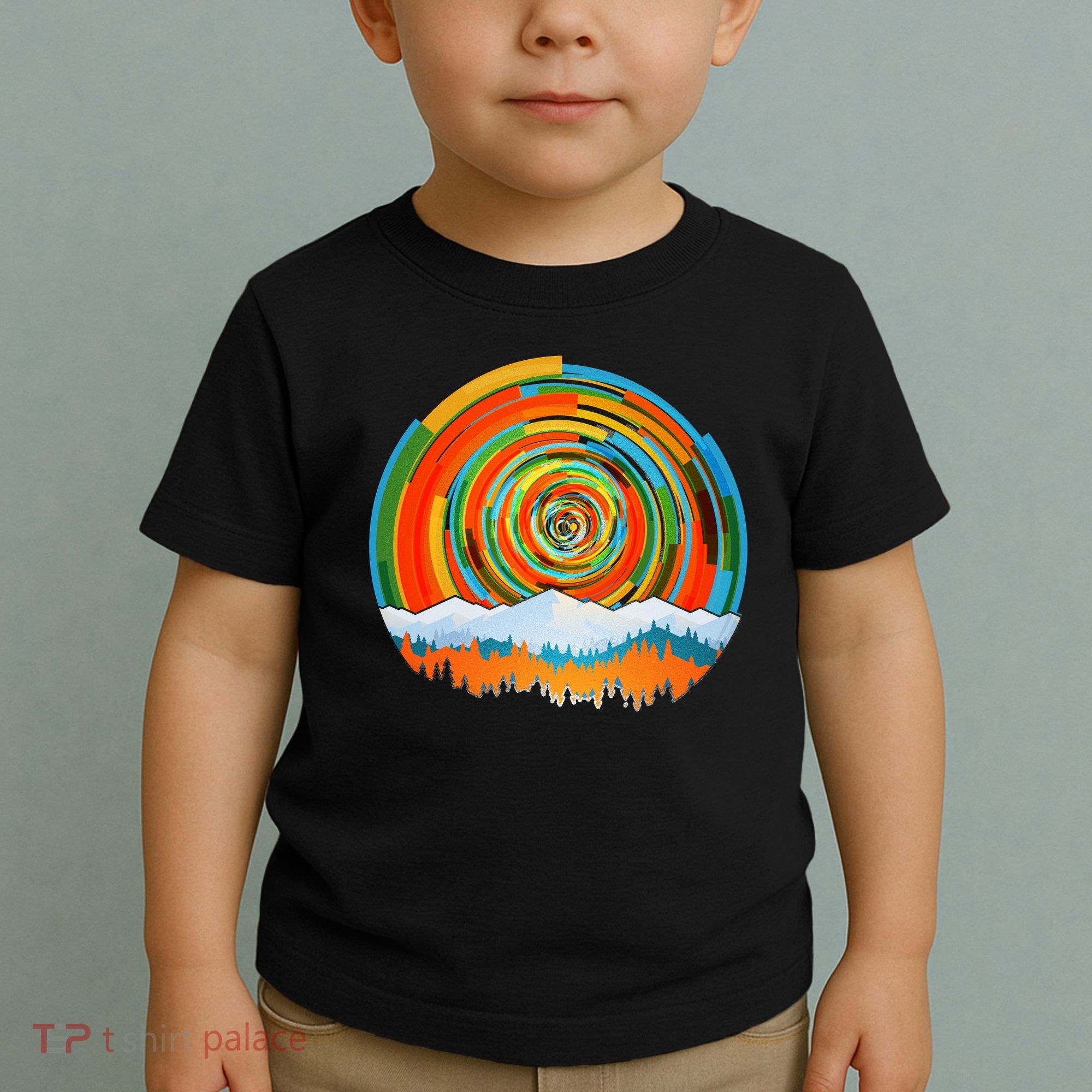 Retro Geometric Sunrise Toddler T-Shirt