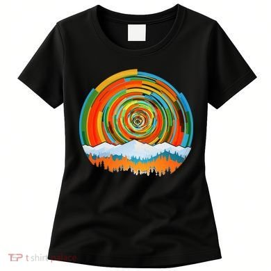 Retro Geometric Sunrise Women's T-Shirt