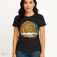 Retro Geometric Sunrise Women's T-Shirt thumb 4