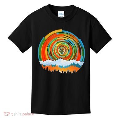 Retro Geometric Sunrise Kids T-Shirt