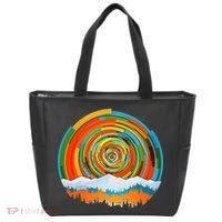 Retro Geometric Sunrise Tote Bag thumb 0