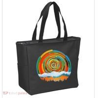 Retro Geometric Sunrise Tote Bag thumb 2