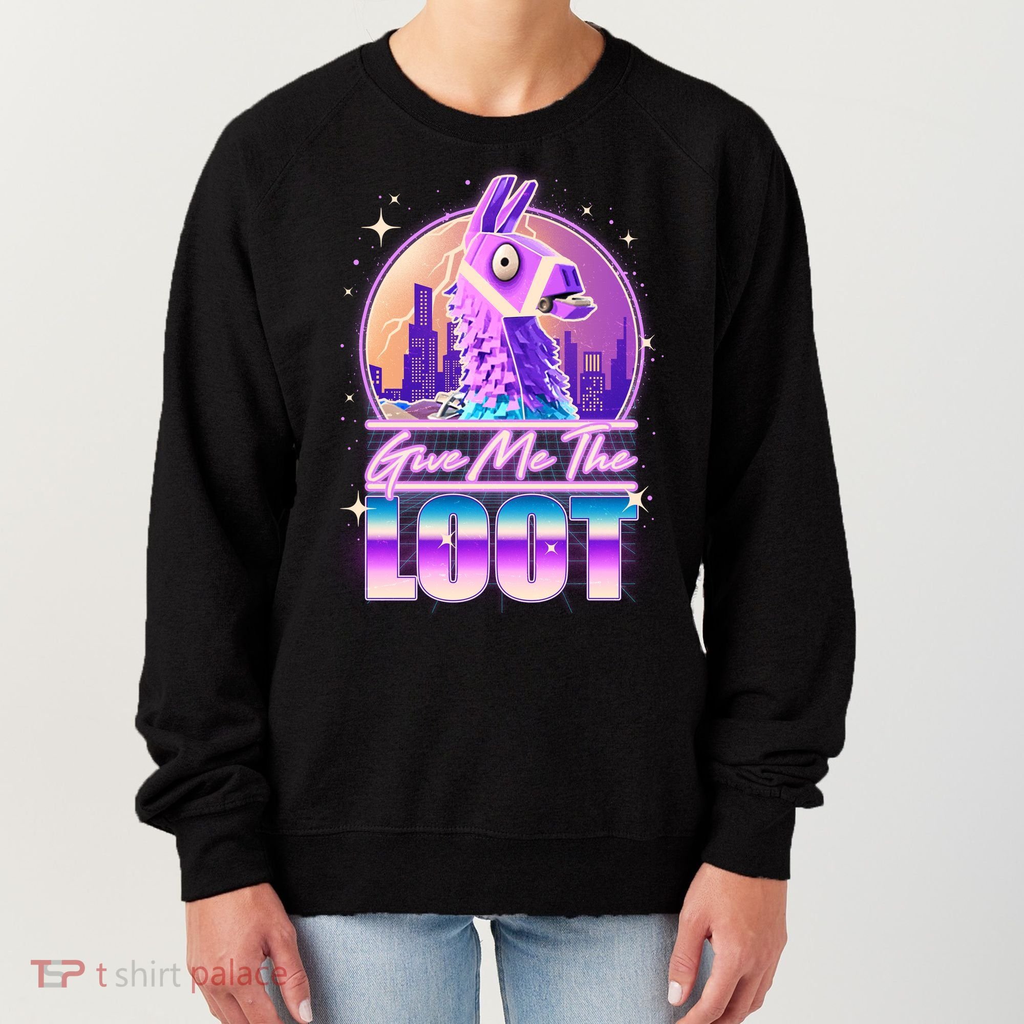 Retro Give Me the Loot Llama Loot Women's Sweatshirt