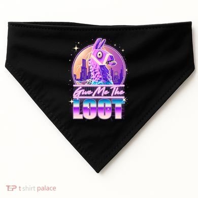 Retro Give Me the Loot Llama Loot USA-Made Doggie Bandana
