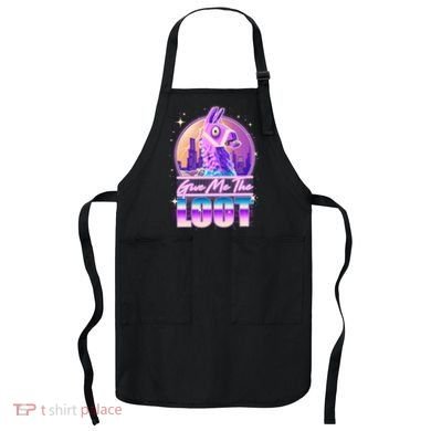 Retro Give Me the Loot Llama Loot Apron