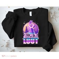 Retro Give Me the Loot Llama Loot Sweatshirt thumb 2