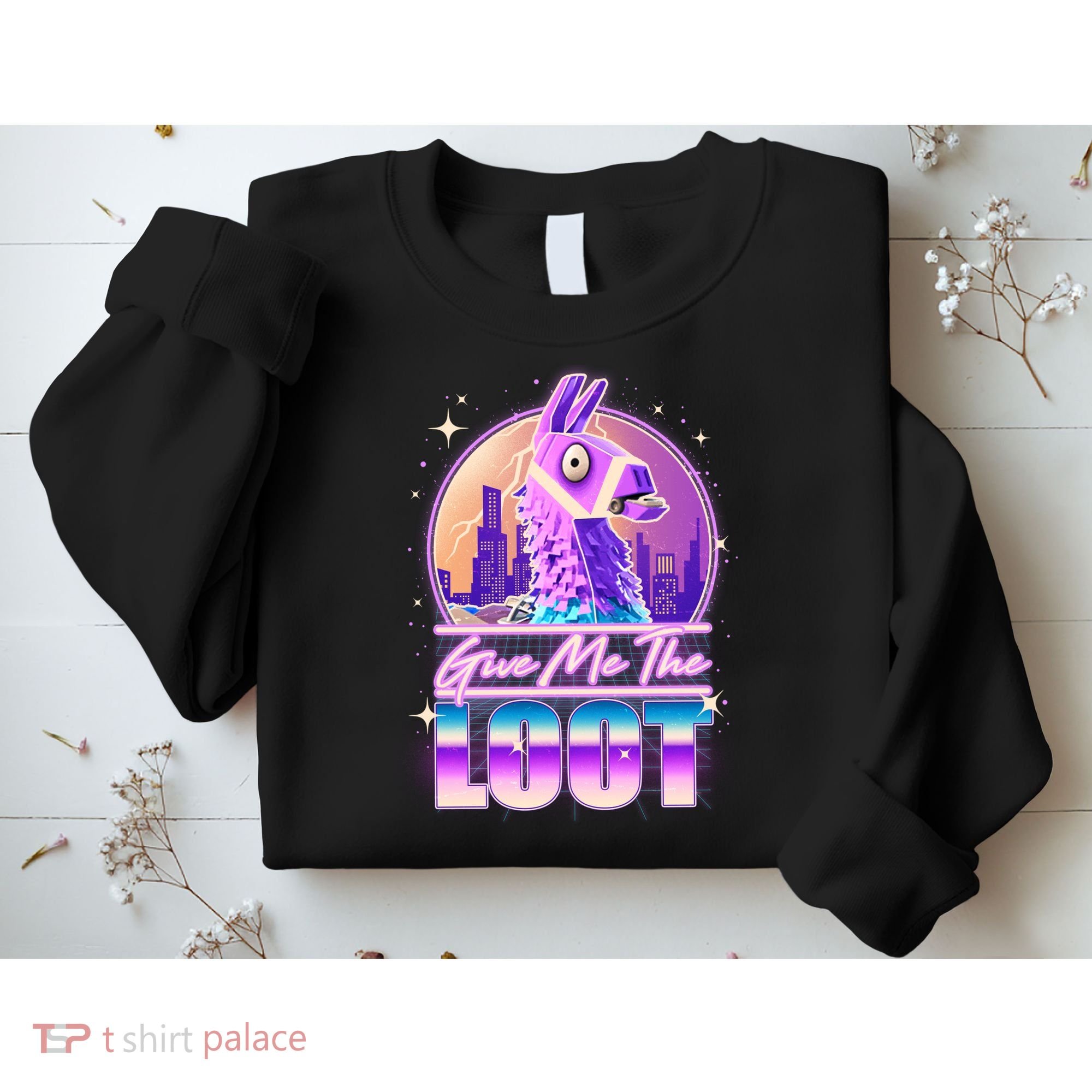 Retro Give Me the Loot Llama Loot Sweatshirt