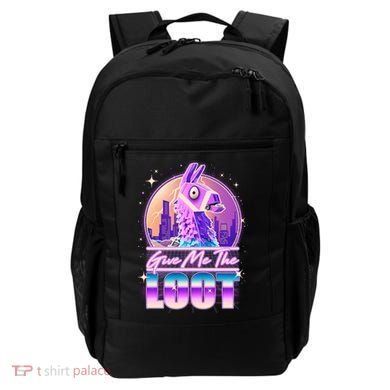 Retro Give Me the Loot Llama Loot Backpack