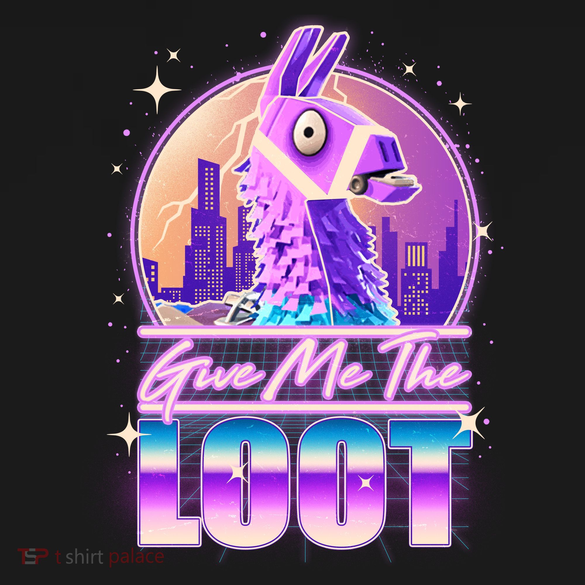 Retro Give Me the Loot Llama Loot Backpack