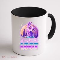 Retro Give Me the Loot Llama Loot Coffee Mug thumb 1