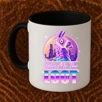 Retro Give Me the Loot Llama Loot Coffee Mug thumb 2
