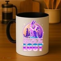 Retro Give Me the Loot Llama Loot Coffee Mug thumb 4