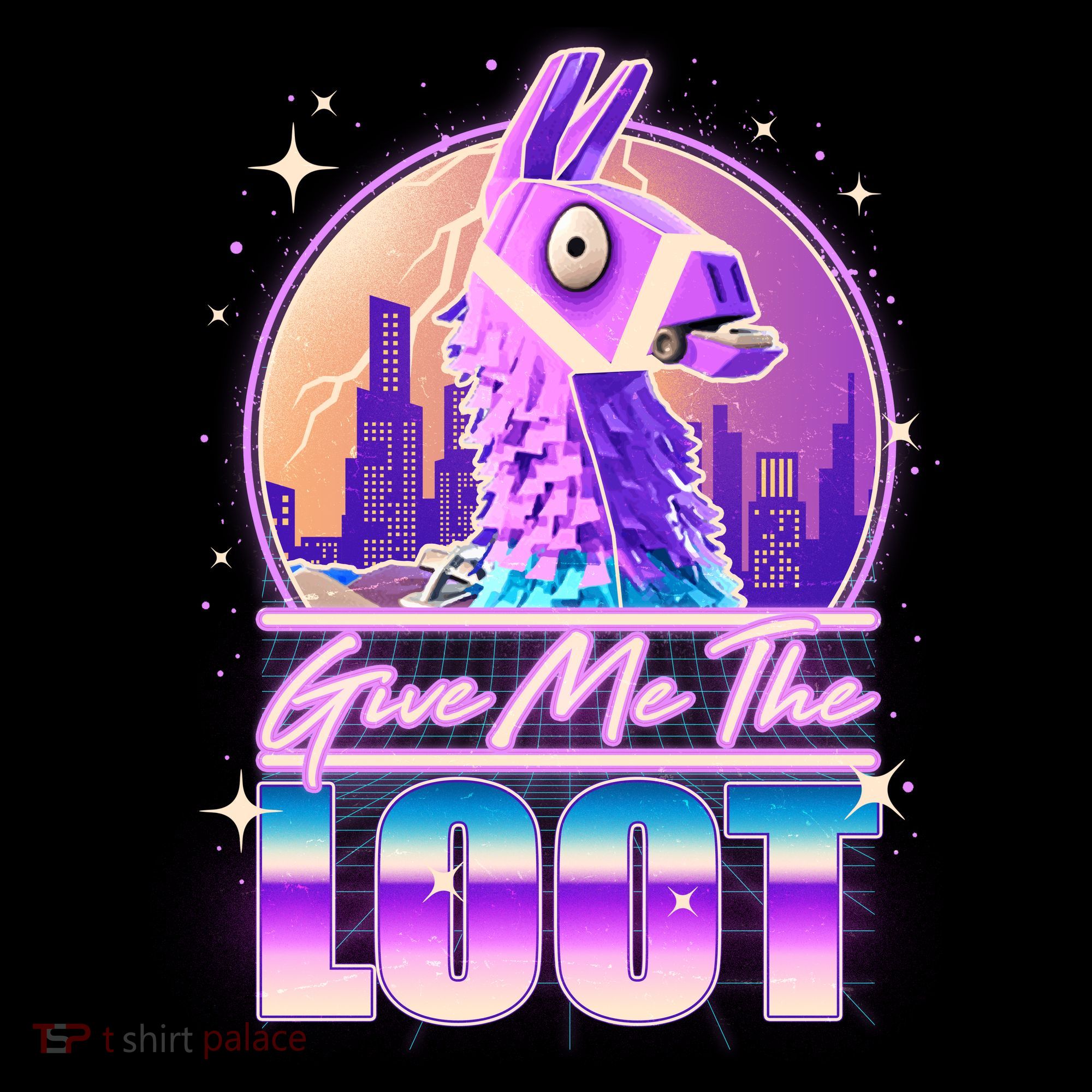 Retro Give Me the Loot Llama Loot Coffee Mug