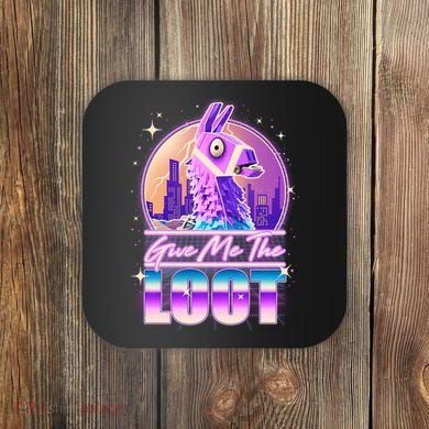 Retro Give Me the Loot Llama Loot Coaster