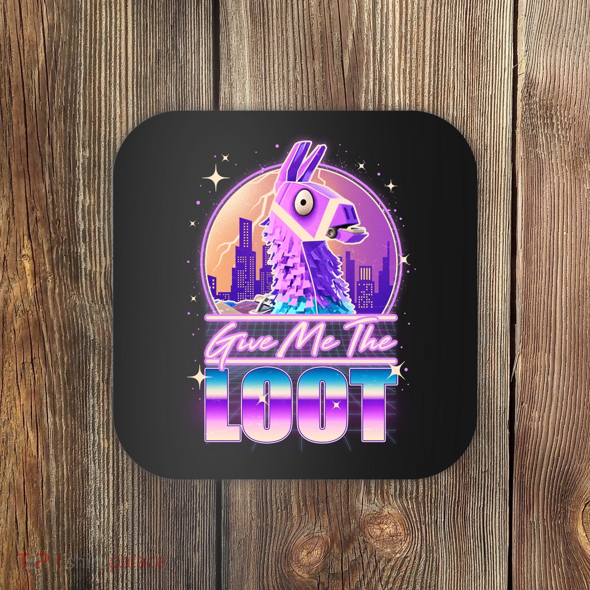 Retro Give Me the Loot Llama Loot Coaster