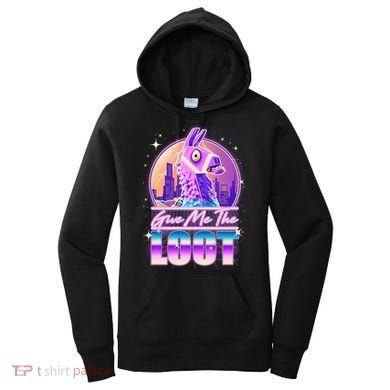 Retro Give Me the Loot Llama Loot Women's Hoodie