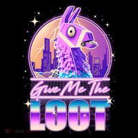Retro Give Me the Loot Llama Loot Women's Hoodie thumb 2