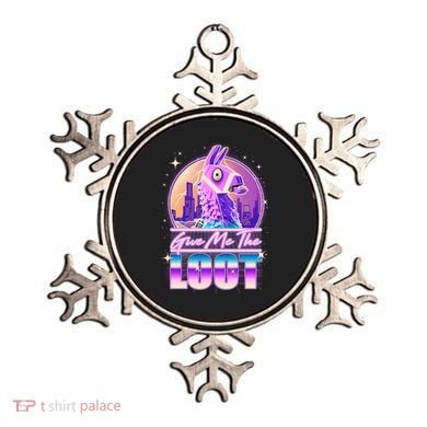 Retro Give Me the Loot Llama Loot Ornament