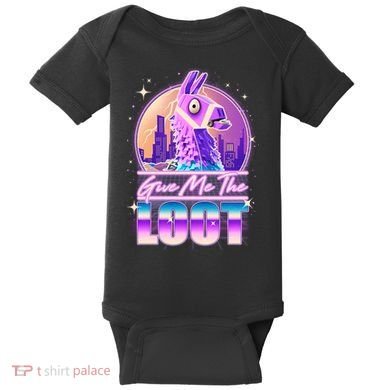 Retro Give Me the Loot Llama Loot Baby Bodysuit