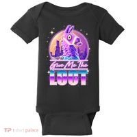 Retro Give Me the Loot Llama Loot Baby Bodysuit thumb 0