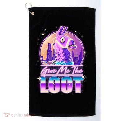 Retro Give Me the Loot Llama Loot Golf Towel
