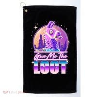 Retro Give Me the Loot Llama Loot Golf Towel thumb 0