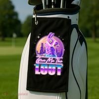 Retro Give Me the Loot Llama Loot Golf Towel thumb 2