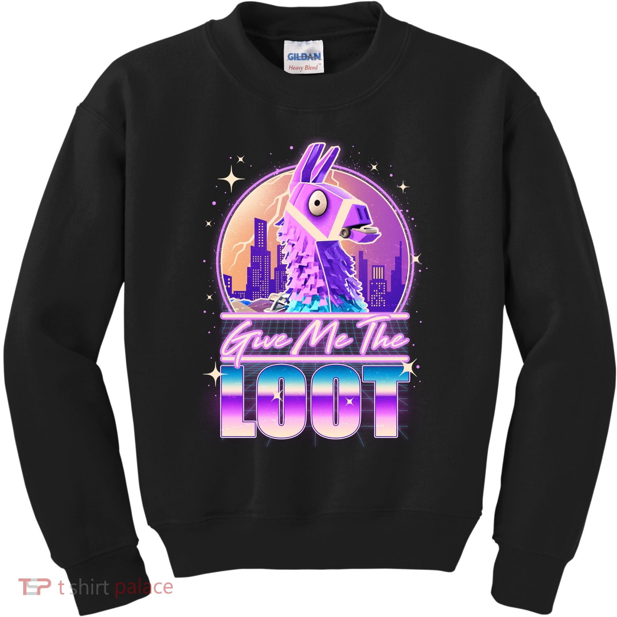 Retro Give Me the Loot Llama Loot Kids Sweatshirt