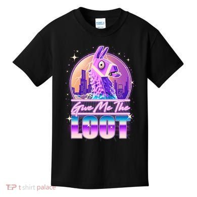 Retro Give Me the Loot Llama Loot Kids T-Shirt