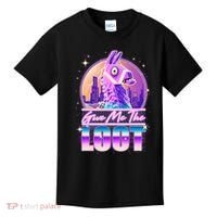 Retro Give Me the Loot Llama Loot Kids T-Shirt thumb 0