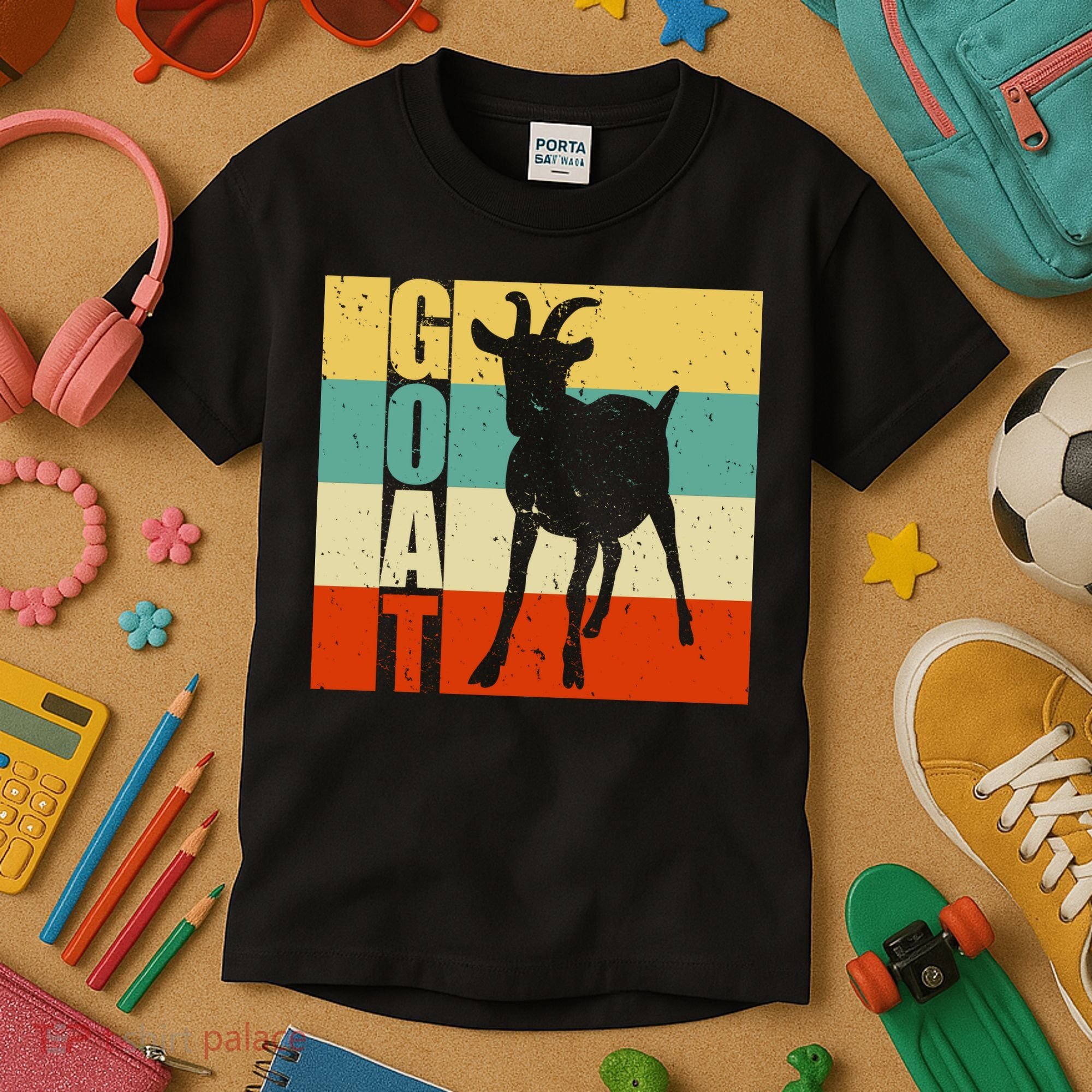 Retro Goat Kids T-Shirt