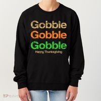 Retro Gobble Funny Thanksgiving Women's Sweatshirt thumb 0