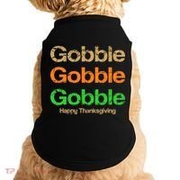 Retro Gobble Funny Thanksgiving Doggie Tank thumb 0